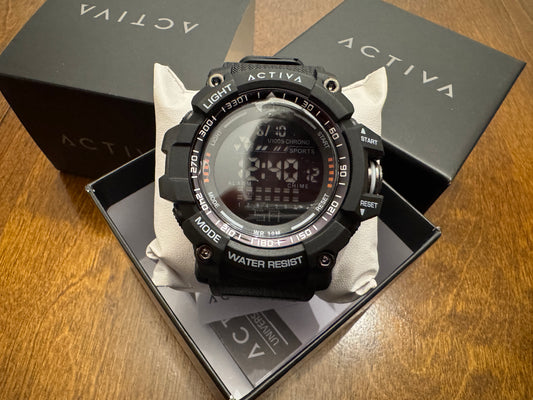 Activa Strike X Invicta Digital Men’s Watch - Black - 56mm